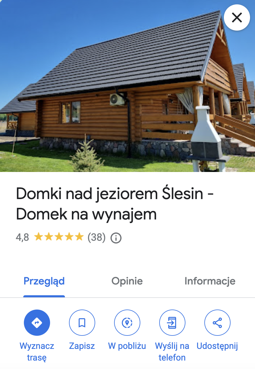 domki przy plaży Ślesin - domki nad jeziorem Wielkopolska
